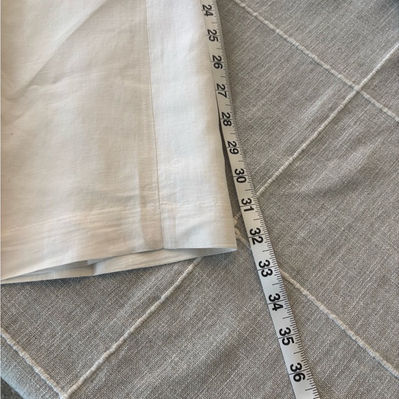 LOFT white linen trousers slacks - wide leg, worn once - Picture 3 of 10